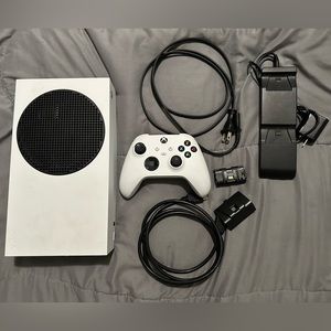 Xbox Series S with controller, rechargeable battery and station